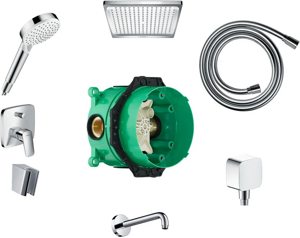 Душевой комплект Hansgrohe Crometta E 27957000 Sancos — официальный сайт
