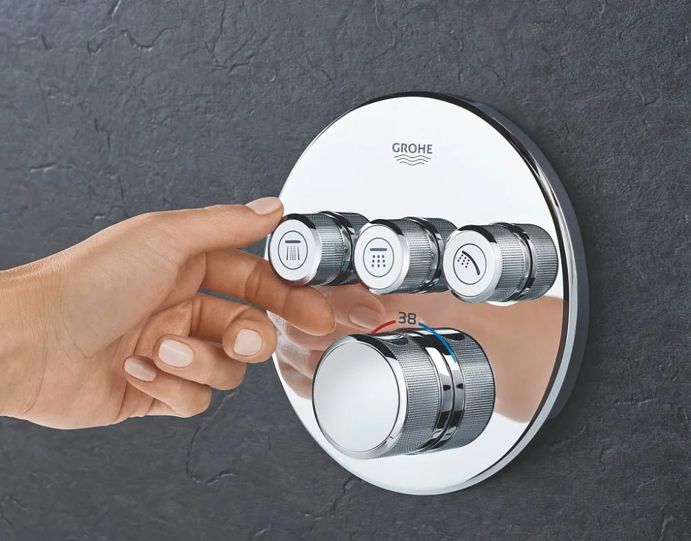 Термостатический смеситель встраиваемый Grohe Grohtherm SmartControl 29121000 для душа Sancos — официальный сайт