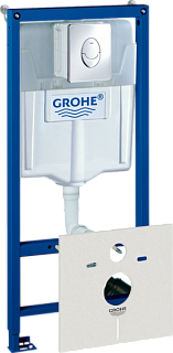 Система инсталляции для унитазов Grohe Rapid SL 38750001, 4 в 1 с кнопкой смыва