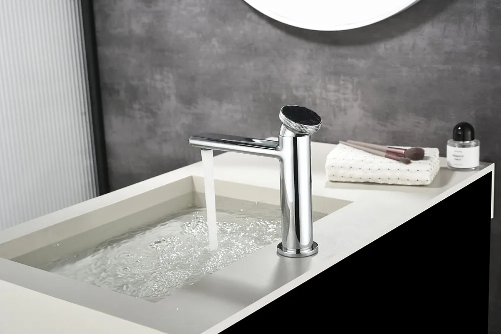 Смеситель для раковины Black&White Gravity 7107C chrome Sancos — официальный сайт