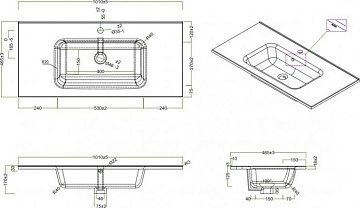 Мебельная раковина BelBagno BB1000ETL