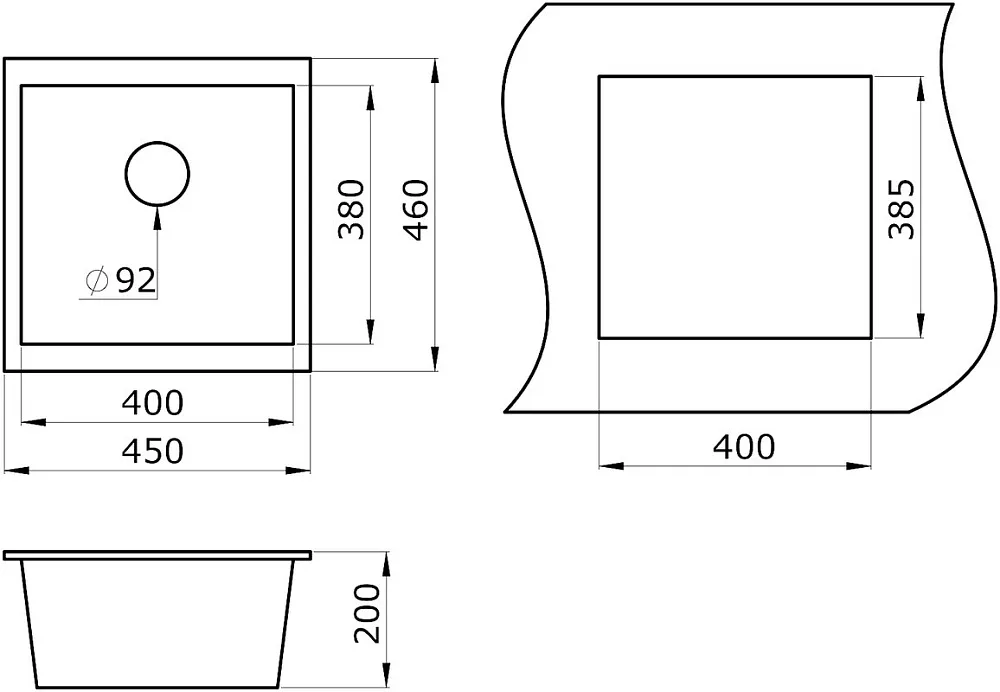 Мойка кухонная Paulmark Brilon PM104546-DG графит Sancos — официальный сайт