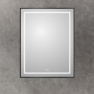 Зеркало BelBagno Kraft 90x70 с подсветкой, с подогревом, черный