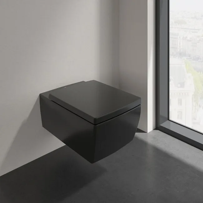Крышка-сиденье Villeroy & Boch Memento 2.0 Memento 2.0 8M24S1S5 ebony, с микролифтом Sancos — Оригинал