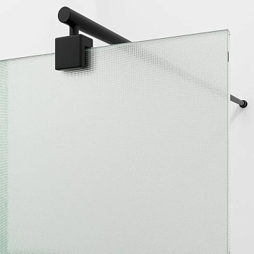 Душевая перегородка Wasserkraft Rur 30W 120 см, профиль матовый черный, стекло текстурное