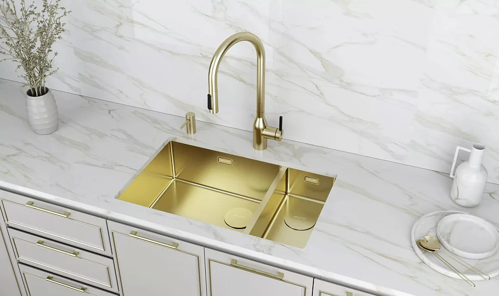 Дозатор для кухонной мойки,Paulmark Stork D006-LG светлое золото Sancos — официальный сайт