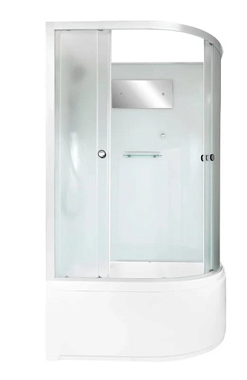 Душевая кабина DTO D120L 120х80, высокий поддон, профиль хром, стекло матовое