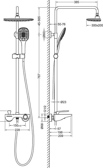 Душевая стойка Timo Helmi SX-1170/03