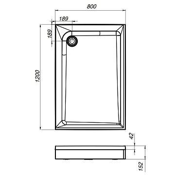 Поддон для душа AM.PM Gem W90T-404-12080W 120x80