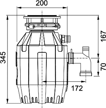 Измельчитель отходов Franke Turbo Elite TE-50 с пневмокнопкой