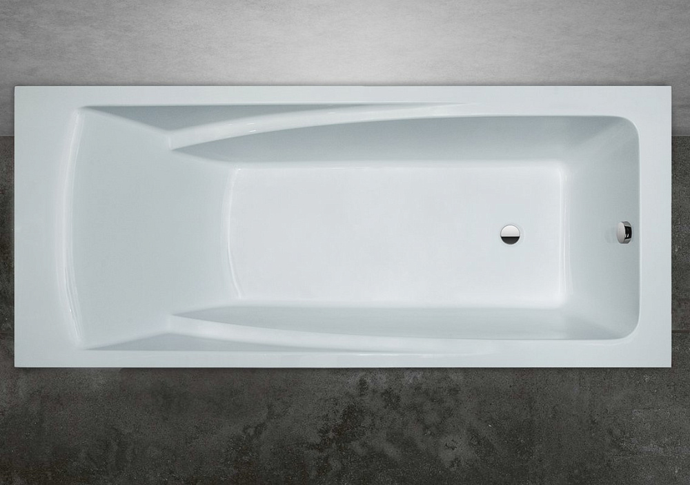Ванна из искусственного камня Marmo Bagno София 170x80 см, пристенная, белая, на ножках
