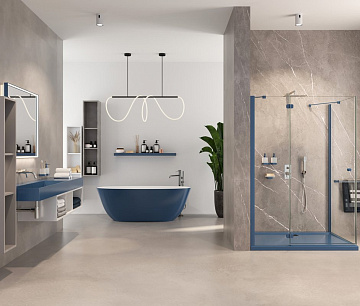 Ванна из искусственного камня Plumberia Selection Veloma 160x70 см, отдельностоящая, биколор матовый