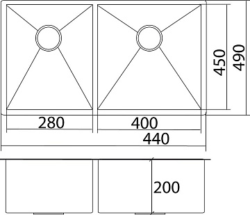 Мойка кухонная Oulin OL-F202