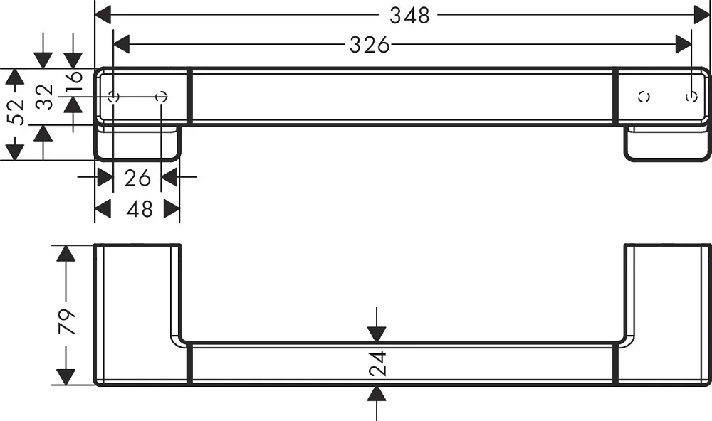 Поручень Hansgrohe AddStoris 41744000 хром Sancos — официальный сайт