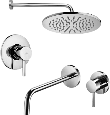 Комплект для ванной Paffoni Light KITLIG011CR006 С ВНУТРЕННЕЙ ЧАСТЬЮ, хром