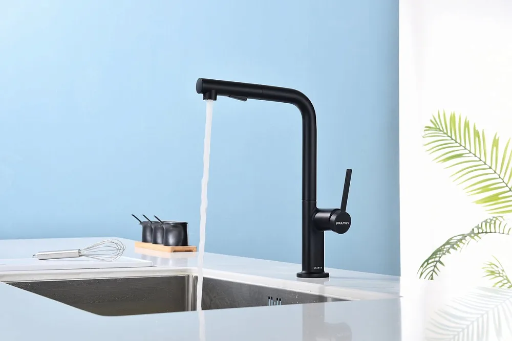 Смеситель для кухни Paulmark Neo Ne214419-AN, антрацит Sancos — официальный сайт