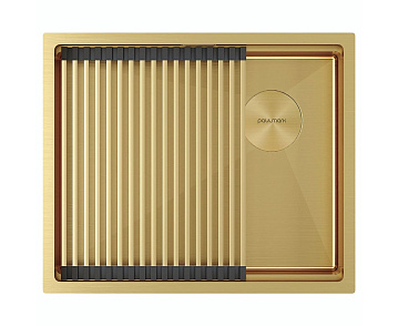 Мойка кухонная Paulmark Next-Pro 54 UNI PM705445-LG светлое золото