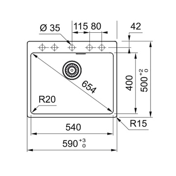 Мойка кухонная Franke Maris MRG 610-54 черный оникс