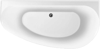 Акриловая ванна Allen Brau Priority 5 L 160x80 см, левая, пристенная, белая, асимметричная, на ножка