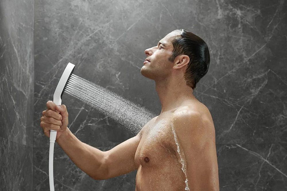 Душевая лейка Hansgrohe Rainfinity 130 26865700 EcoSmart, матовый белый