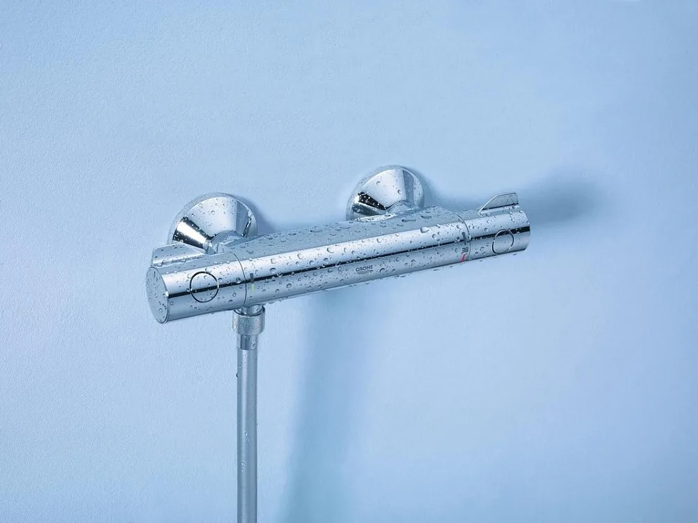 Термостатический смеситель Grohe Grohtherm 800 34565001 с душевым гарнитуром Sancos — официальный сайт
