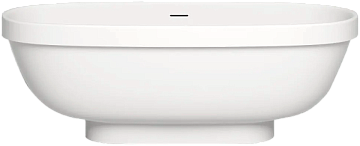 Ванна из искусственного камня Salini Greca S-Stone 180x80 см, отдельностоящая, матовая белая, овальн