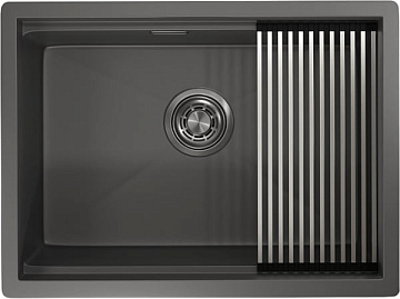 Мойка кухонная Granula Kitchen Space 6045U, графит матовый