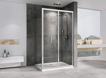 Душевой уголок Abber Sonnenstrand AG07120-S85 120x85, профиль хром, стекло прозрачное