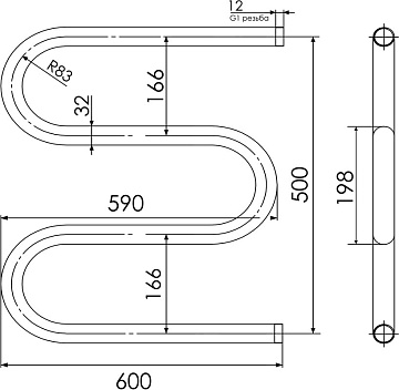 Полотенцесушитель водяной Indigo M MW50-60