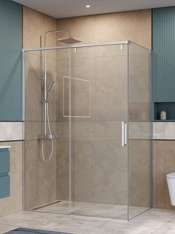 Душевой уголок BelBagno Soft Close-1 AH-1-130/90-C-Cr профиль хром