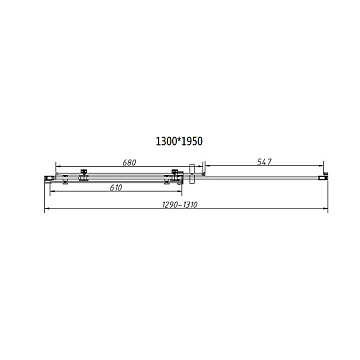 Душевая дверь в нишу Vincea Como-N VDS-4CN130CGB 130 см, профиль черный матовый, стекло тонированное