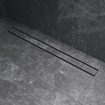 Душевой трап (лоток) AM.PM PrimeFlow Tile 90 см, черный матовый