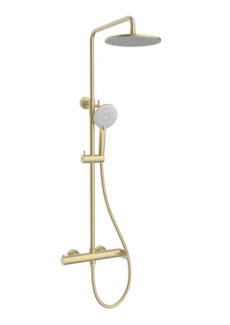 Душевая стойка Vincea Rondo VSFS-1R0BG без излива, брашированное золото Sancos — Оригинал