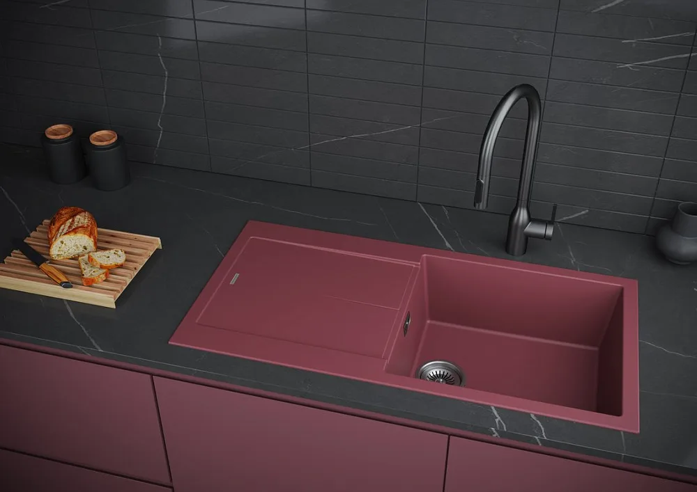 Мойка кухонная Paulmark Extensio 99 PM989950-ME merlot Sancos — официальный сайт