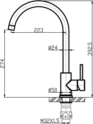 Смеситель для кухни BelBagno Armonica ARM-LAM-IN сатин