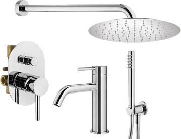 Комплект для ванной Plumberia Selection Ixo KITXO15CR53 С ВНУТРЕННЕЙ ЧАСТЬЮ, хром