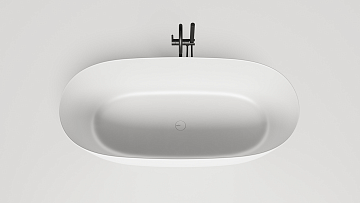 Ванна из искусственного камня Salini Sofia Light S-Sense 165x75 см, отдельностоящая, белая, овальная