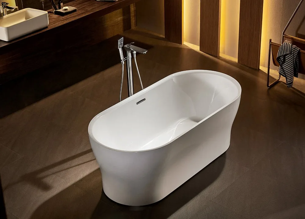 Акриловая ванна BelBagno BB405-1500-800 без опоры 150x80 см, отдельностоящая, белая, овальная, со сл Sancos — официальный сайт