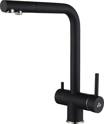 Смеситель для кухни Paulmark Skalen Sk213020-BLM, черный