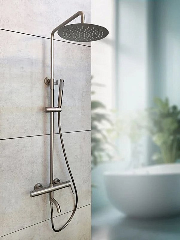 Душевая стойка AltroBagno Unione 030210 GrMt, оружейная сталь