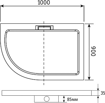 Поддон для душа RGW GWS -41R 100х90