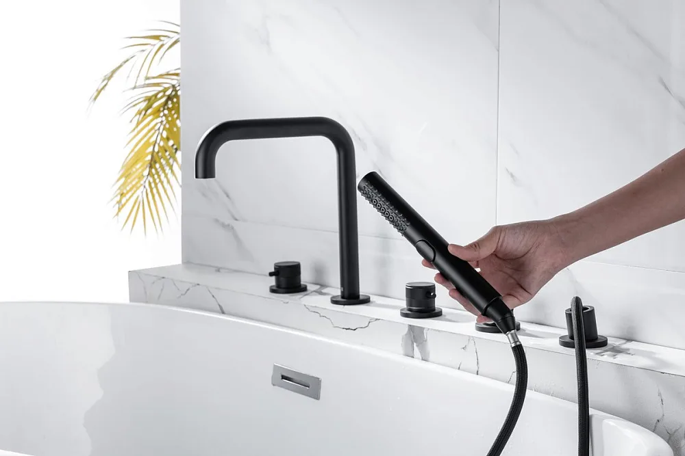 Смеситель на борт ванны Allen Brau Priority 5.31007-31, чёрный матовый Sancos — официальный сайт