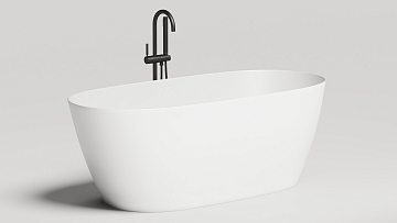 Ванна из искусственного камня Salini Sofia Light S-Sense 165x75 см, отдельностоящая, белая, овальная