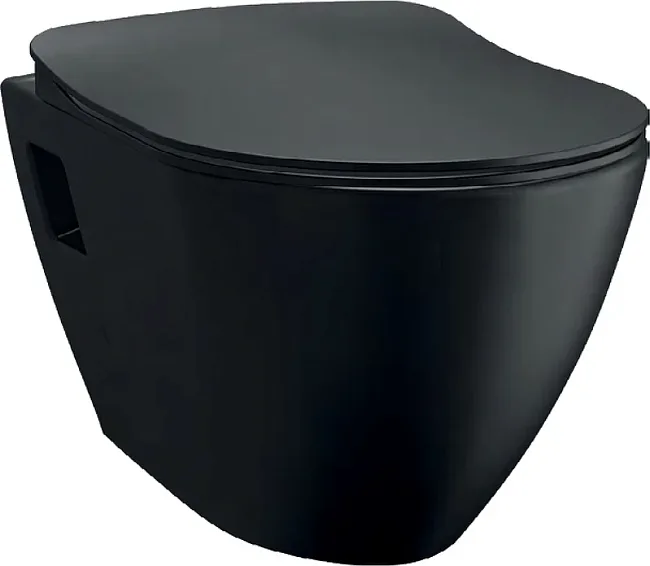 Крышка-сиденье Creavit Duck KC0903.01.1400E с микролифтом, черная Sancos — Оригинал