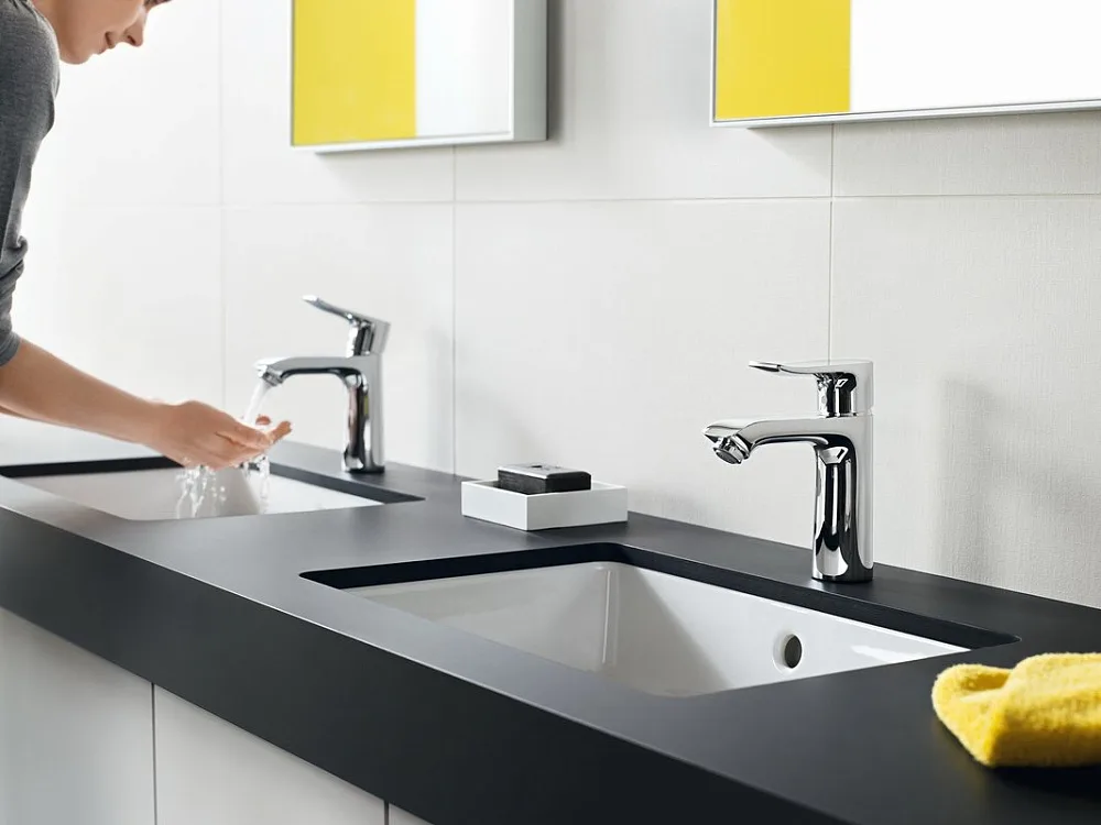 Смеситель для раковины Hansgrohe Metris 31285000 для раковины с гигиеническим душем Sancos — официальный сайт