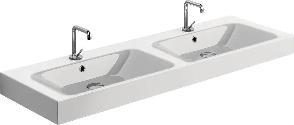 Раковина Kerasan Cento 3536 140 см, двойная Sancos — официальный сайт