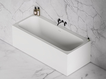 Ванна из искусственного камня Salini Orlanda S-Stone 170x70 см, встраиваемая, матовая белая