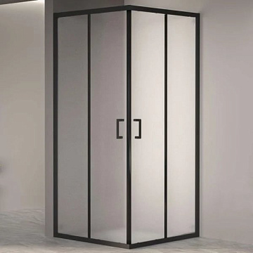Душевой уголок RGW Passage PA-030B 80x80 см, профиль черный, стекло матовое