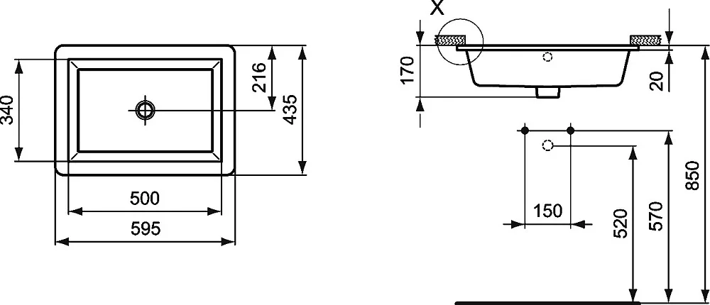 Раковина Ideal Standard Strada K077901 60 см Sancos — официальный сайт