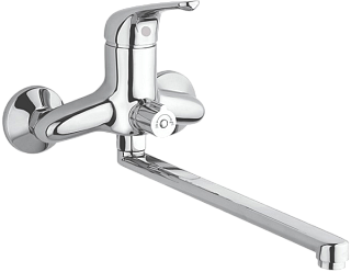 Смеситель с длинным изливом для ванны Paini Trento TRCR119LMKM